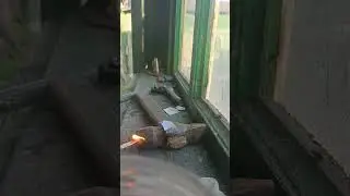 горение мощного флеш пороха из магния и серы