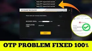 Daily OTP Request limited reached Problem free fire | Free fire Recovery Gmail OTP Problem Solve ✅