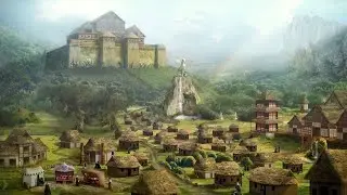 Relaxing Fantasy Music for Reading & Study | Rain Thunder Ambience