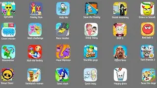 Sprunky,DOP  choo ban,Save the fish,Save the John,subway surfer, office boss,Crown run 3D,Head Monst