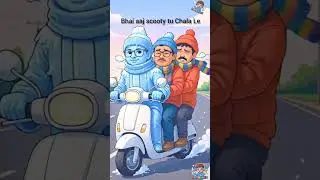 bhai scooty Aaj tu Chala Le #winter #rider