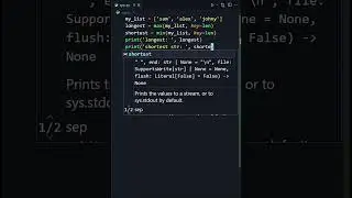 Longest and shortest string from a list in python #shorts #python #code #codes #programs