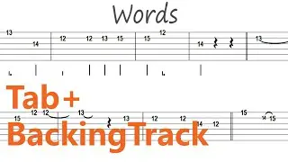 F.R. David - Words / Guitar Tab+BackingTrack