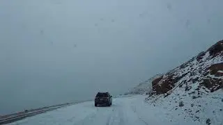 Jeep slide on Pike Peak, Colorado, spring