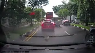 SMU3017T failed to signal and turned out dangerously despite obstructed view