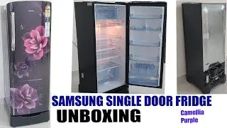 Unboxing SAMSUNG 230 L Single Door Fridge (Camellia Purple)