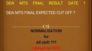 DDA MTS final expected result date & expected cut off #dda_mts #dda_result