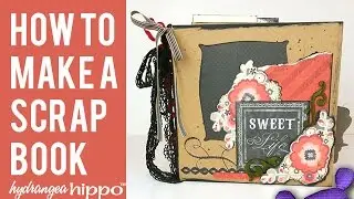 How To Make a Valentine Scrapbook with a Bind-it-All, Tombow glue, and Adornit Papers