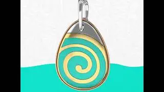 Koru pendant - turquoise