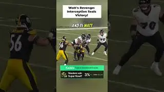 TJ Watt Interception! Steelers Defense Dominates Ravens #shorts