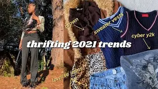 Thrifting trends instead of buying from overpriced websites | vlog, haul & trendy outfits!!