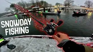 It was SNOWING To Start the Day, But Giants Were Caught || Lake Anna Winter Series Event 6!