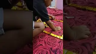 creative child with gold caret