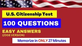 2022 USCIS Official 100 Civics Test Questions & Answers | US Citizenship (Random Questions), Once