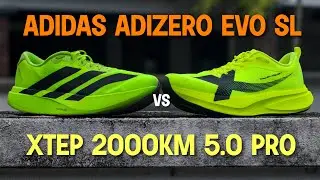 ADIDAS ADIZERO EVO SL vs XTEP 2000KM 5.0 PRO