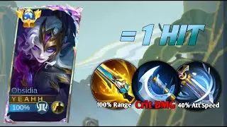 NEW HERO OBSIDIA NEW BRUTAL BUILD FOR 1 HIT 2025! (Damage hack🔥) - OBSIDIA MLBB