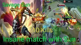 Killer Sun vs all 5 Enemy | Top 1 global Sun | Mobile Legends Bang Bang