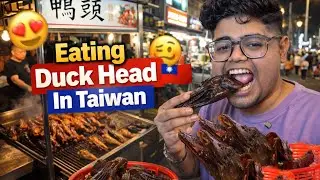 Eating Black Duck Head In Taiwan Street Market 🥵😱|Kanda Lovers 