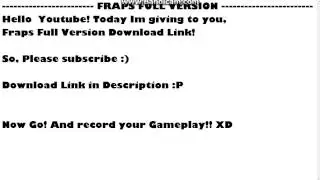 ► Fraps Full Version Download Link! FREE!