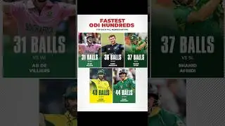 Top 5 Fastest ODI Hundreds 😱 Cricket History! #abdevilliers #maxwell #ipl