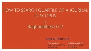 HOW TO SEARCH QUARTILE  OF A JOURNAL IN SCOPUS