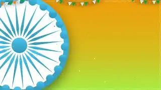 happy Indian independence day with flag background 4k video