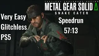 Metal Gear Solid Delta PS5 Glitchless Very Easy Speedrun in 57:13