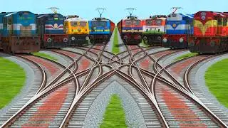 ⚠️Eights Higher Graphics Trains Run On Bumpy Railroad | laying tracks | Railroad electrification 