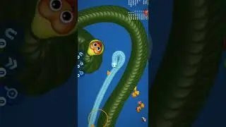 🐍😱 Worms Zone io biggest snake surrounding me #shorts #snake_game #saampwalagame #wormszoneio #game