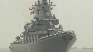 Russian and Chinese joint military drills in East China Sea