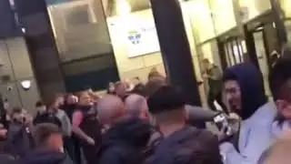 Newcastle Fans VS Man United Fans.