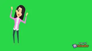 Female teacher with Green screen