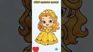 easy and beautiful drawing by kids creative canvas l#kidscreativecanvas #cute l
