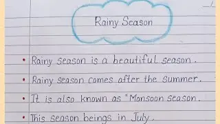 Rainy season easy in English/ 10 lines on rainy season #rainy season 🌧