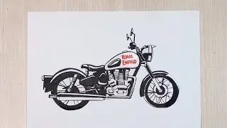 How to Draw a Royal Enfield Motorcycle | Step-by-Step motorcycle bike Drawing Tutorial for Beginners