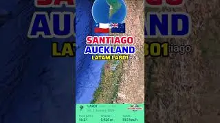 Santiago to Auckland Flight Route | LATAM Chile LA801 | Long Flight Across the South Pacific Ocean