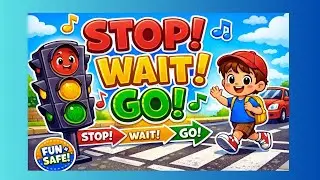 🎶 STOP! WAIT! GO! 🚦 Traffic Light Song for Kids | Colors & Safety