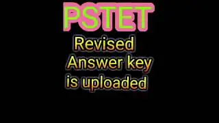 PSTET Revised answer key 2018
