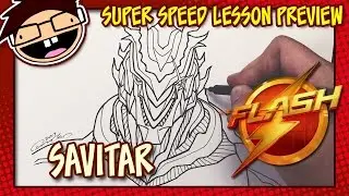 Lesson Preview: How to Draw SAVITAR (The Flash) | Super Speed Time Lapse Art