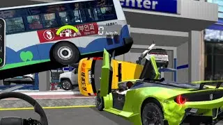 Green 🟢Tesla In A Repairing Shop| 3D Driving Class| Gameplay Simulator| #3ddrivingclass #cargame 