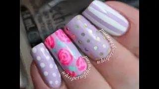 Easy Vintage Roses Nail Art Tutorial