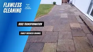 Pressure Washing & Soft Washing a GRIMY Patio Including The Gutters