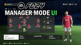 EA SPORTS FC 24 / FIFA24 Manager Mode UI Menu
