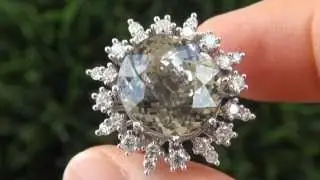 White Tourmaline & Diamond Ring