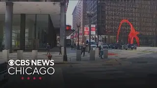 Dirksen Federal Building in downtown Chicago on lockdown