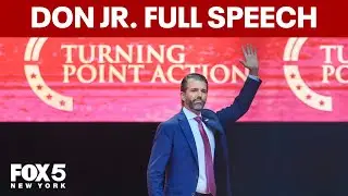 Donald Trump Jr. speaks at Charlie Kirk's memorial service | Fox 5 NY News Video