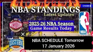 NBA STANDINGS TODAY as of January 16, 2026 | GAME RESULTS | NBA SCHEDULE January 17, 2026 😯