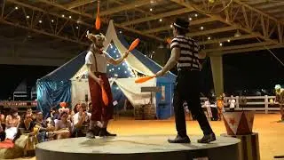 Duo Juggling act Haunted Circus Miami 2021