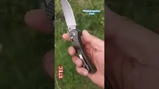 Amazing STEC Axel Lock carbon Fibre Pocket knife D2 Steel. Razor sharp. Most beautiful knife ever?