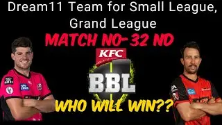 Sydney Sixers vs Melbourne Renegades Dream11 Team | SYS vs MLR Playing11 | MLR vs SYS who will